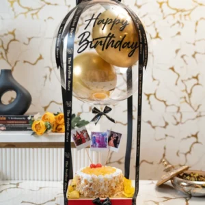Golden Glow Celebration Balloon Hamper
